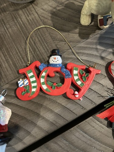 Lot of 13 Snowman Ornaments Variety Wood, Resin, Blown Glass + More Some VTG - Picture 11 of 15