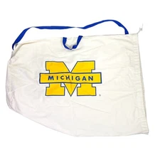 Vintage Michigan Canvas Drawstring Laundry Bag W/ Strap