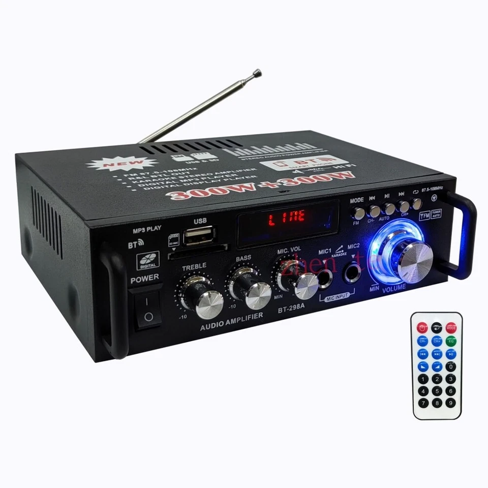 600W Bluetooth 5.0 Verstärker Mini HiFi Power Audio Stereo Amplifier MP3 Player - Bild 3 von 4