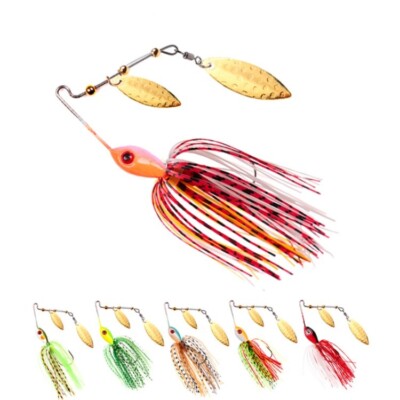 6PCS Bass Fishing Lures Spinner Baits Hard Metal Swimbait Jigs