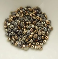 2x5mm SuperDuo Beads - Choose Color - Matte Metallics