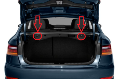 Floor Style Trunk Cargo Net For Volkswagen Jetta 1999-2016 Models - 4 Hook Design