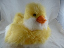 Russ Berrie Waddles Caress Soft Pets Fluffy Duckling Chick Yellow Easter 10X 12"