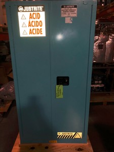 New Justrite 60 Gallon Acid Corrosives Cabinet 896022 Self Closing 697841114364 Ebay