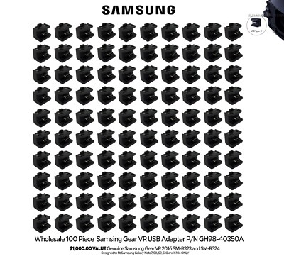 SAMSUNG GEAR VR 2016 TYPE C USB ADAPTER GH98-40350A WHOLESALE 100 PIECE LOT  NEW