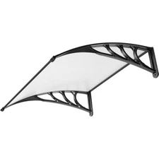 40"x40'' Polycarbonate Window Door Awnings Canopy Patio Snow Rain Sun Protector