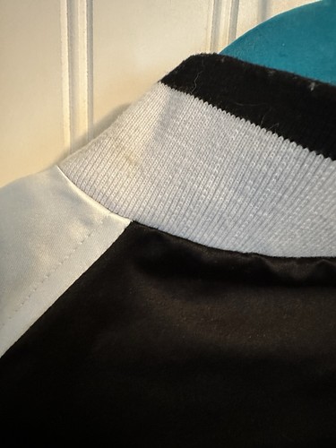 Members Only Black, White, Rose Boyfriend Jacket Girls Sz 14/wms XS Some Marks - Picture 7 of 7