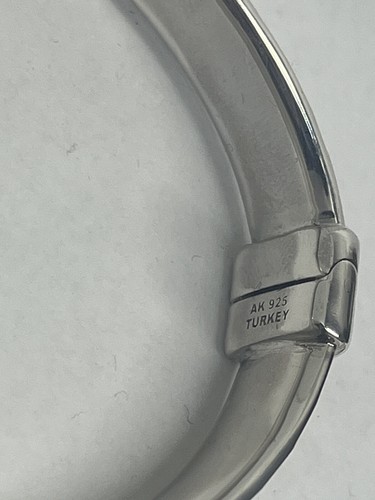 QVC Sterling Silver 925 Bangle Standard 7 1/2in 41g - Picture 4 of 4