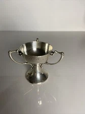 Antique EDWARDIAN miniature Silver 1906 Hallmark 3 Handle Tyg Trophy Cup
