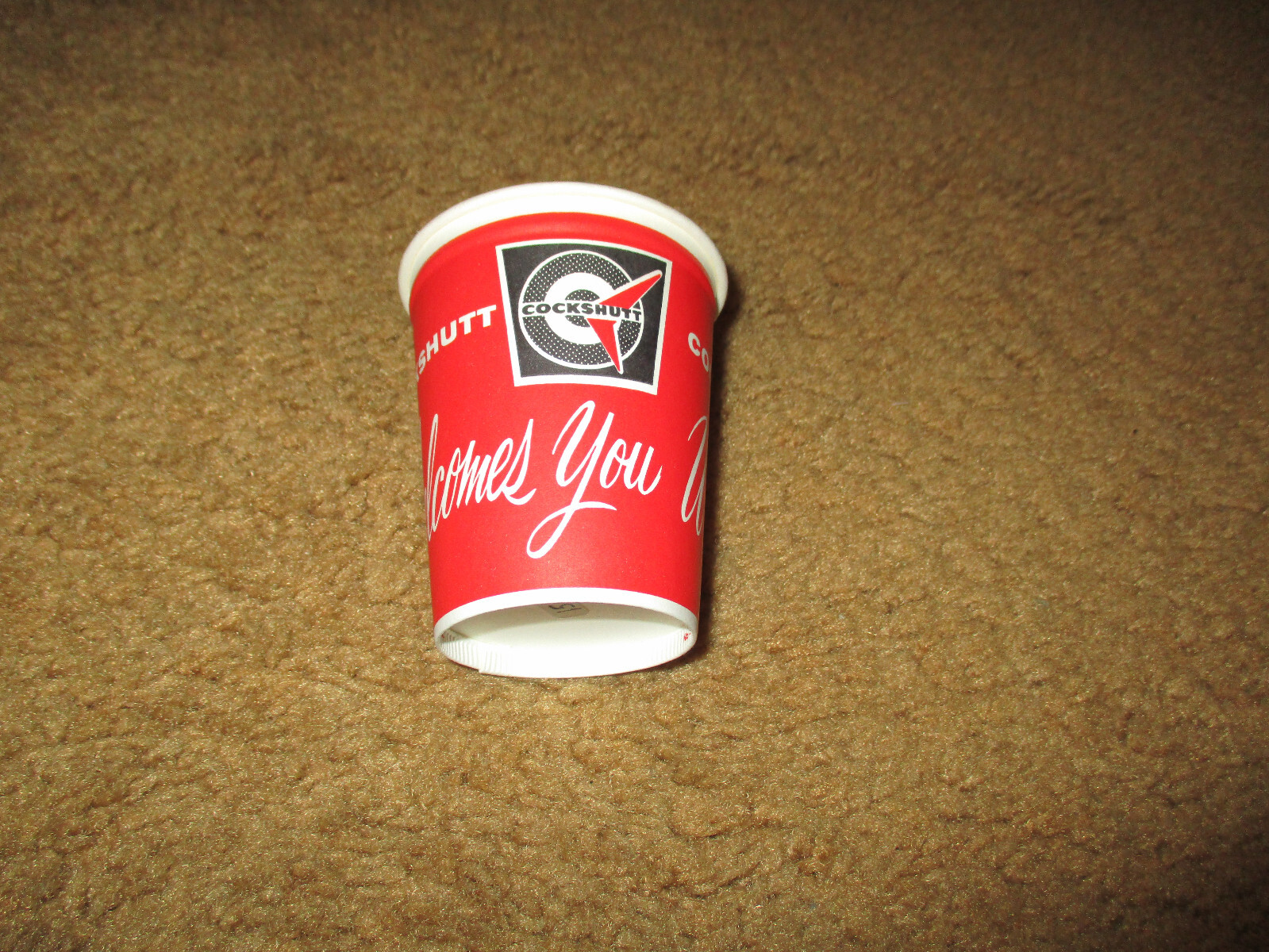 Original Cockshutt Farm Tractor Equipment Advertising Paper Cup Canada