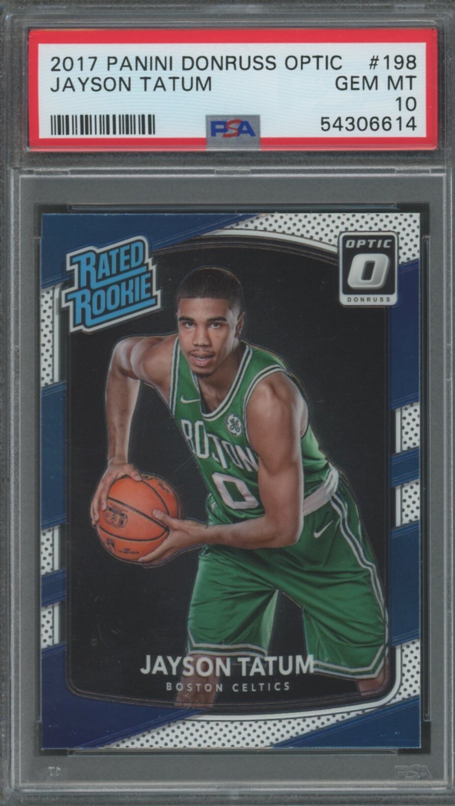 Jayson Tatum 2017 Donruss Optic Rookie #198 ** PSA 10 ** Invest Now !!