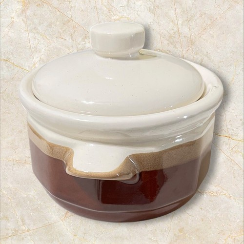 Mount Clemens Pottery Bean Crock Bowl Ceramic Pot with Lid 1960's New in Box - Picture 7 of 14