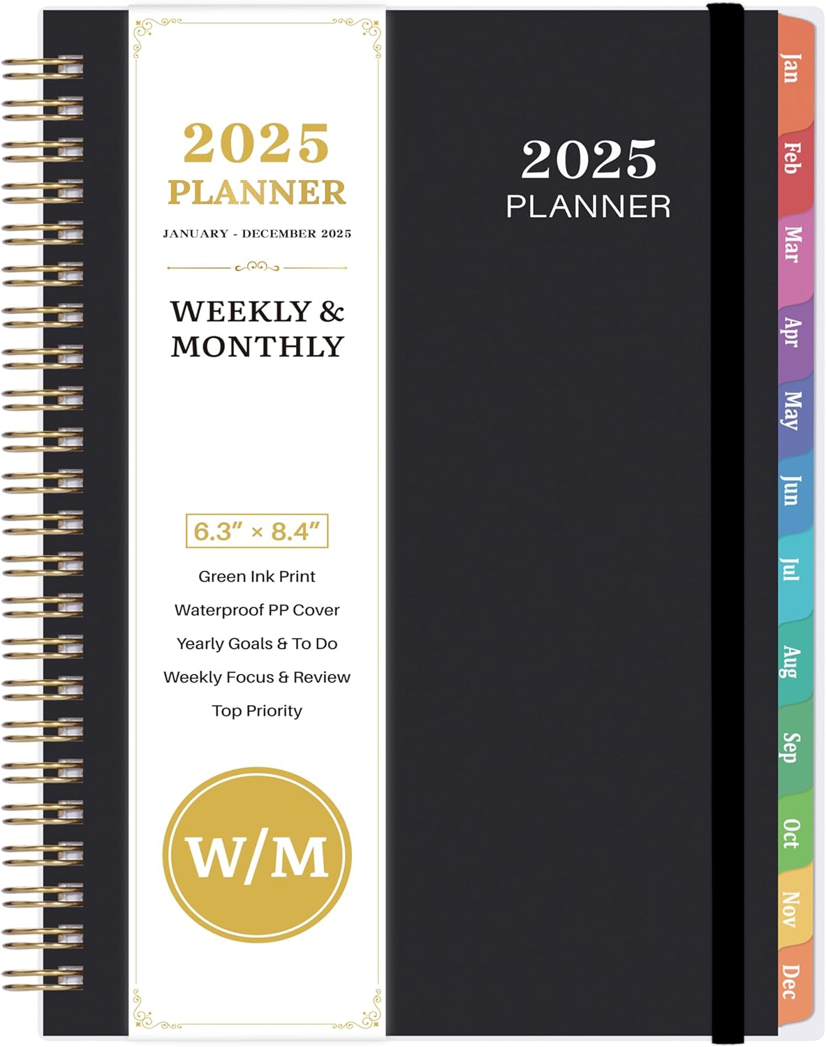 2025 Planner - 2025 Planner Daily Weekly and Monthly, JAN 2025 - DEC 2025, 6.3''