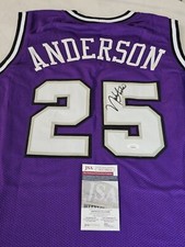 Nick Anderson Autographed/Signed Jersey JSA COA Purple Custom Jersey