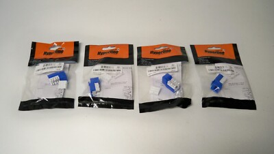 NEW Hyperline KJNE-8P8C-C6-90-BL Easy Keystone Jack Cat6 (Qty 4)