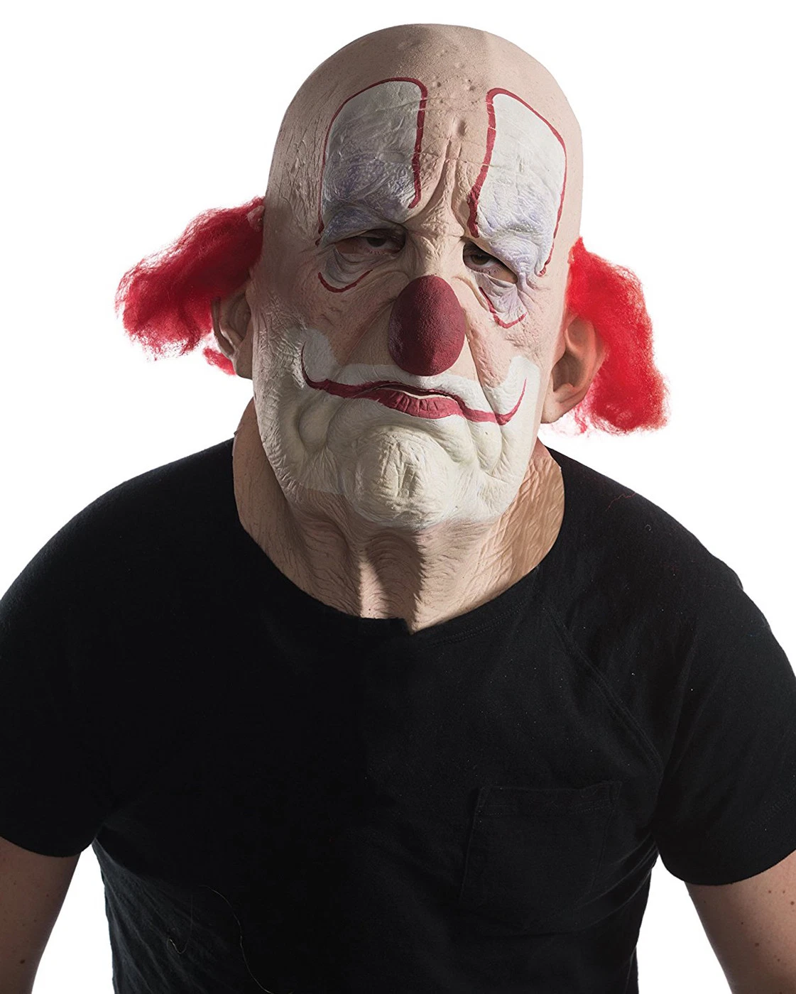 Clown Mask "Grumpo The Clown" Full Over Head Latex Mask With Hair