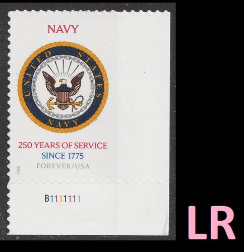 US 6004 Navy 250 Years F plate single set 2 MNH 2025 - Picture 3 of 3