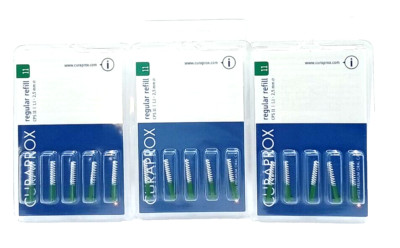 3 x 5 Curaprox Interdentalbürsten CPS 11 grün(1,1-2,5 mm) Zahnzwischenraumbürste