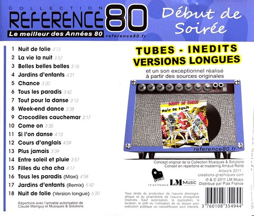CD Début de Soirée - Référence 80 - Le Meilleur des Années 80 (M/NM) - Photo 3/4