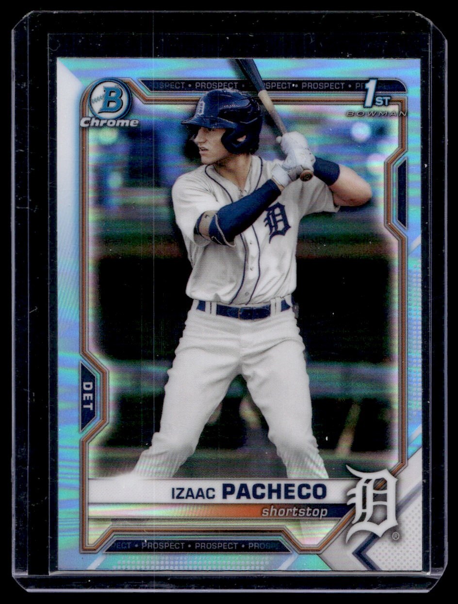 2021 Bowman Chrome Sky Blue Izaac Pacheco G34 Detroit Tigers #BDC-46