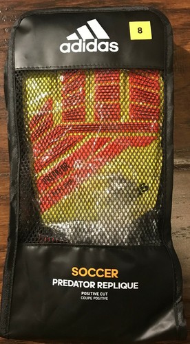 Nuevo Adidas Predator Réplica Guantes de Fútbol portero Adulto Talla 8 Amarillo Org - Imagen 3 de 14