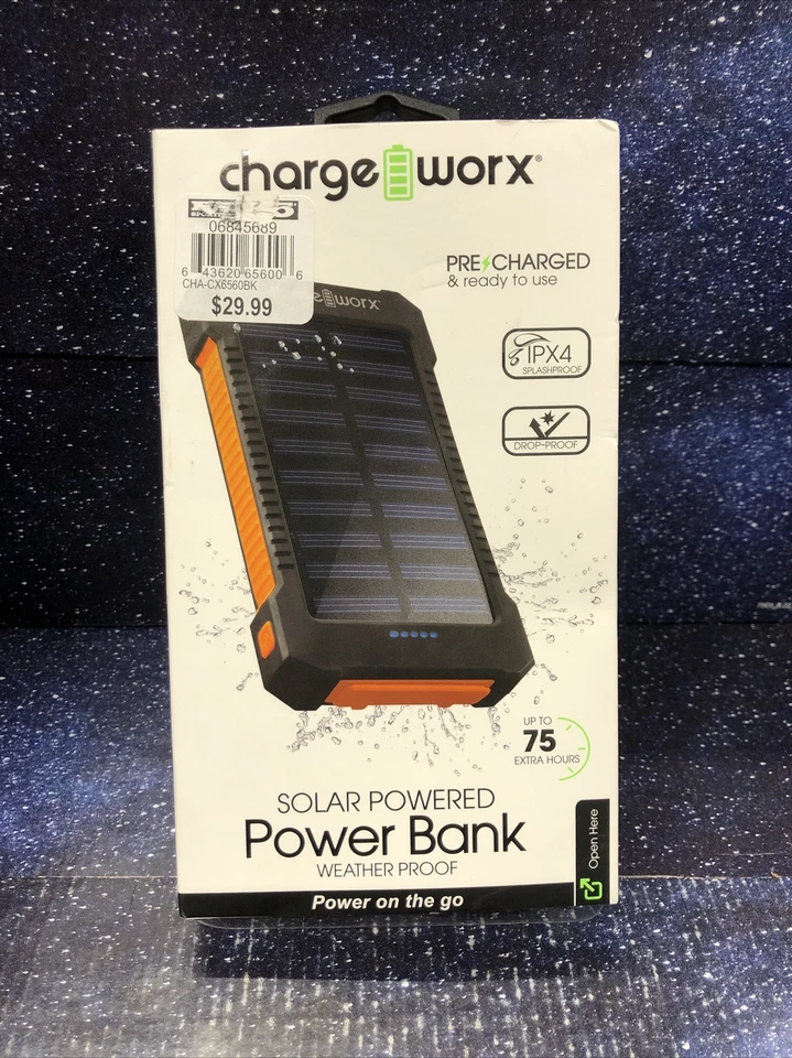 Charge Work Solar Powered Power Bank Weather Proof - New-  Damaged Box - Image 2 of 3