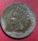 1859 US Indian Head Cent! Copper Nickel Variety! 1st Year Issue! XF Details!