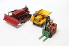 Vintage DINKY Playworn Joblot Blaw Knox, Muir Hill Dumper, Climax Fork Truck