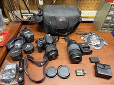 Canon EOS Rebel T5 DSLR Camera w/ 18-55mm and 75-300mm Lenses Extras Tested