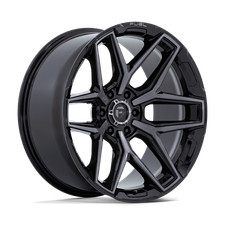 20x9 Fuel Off-road Flux Gloss Black Brushed Face W Gray Tint Wheel 6x5.5 20mm