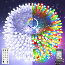 Color Changing Christmas Lights, 75Ft 200 LED White Multicolor Christmas Strin