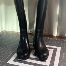 Aigle Black Knee Boots with liners