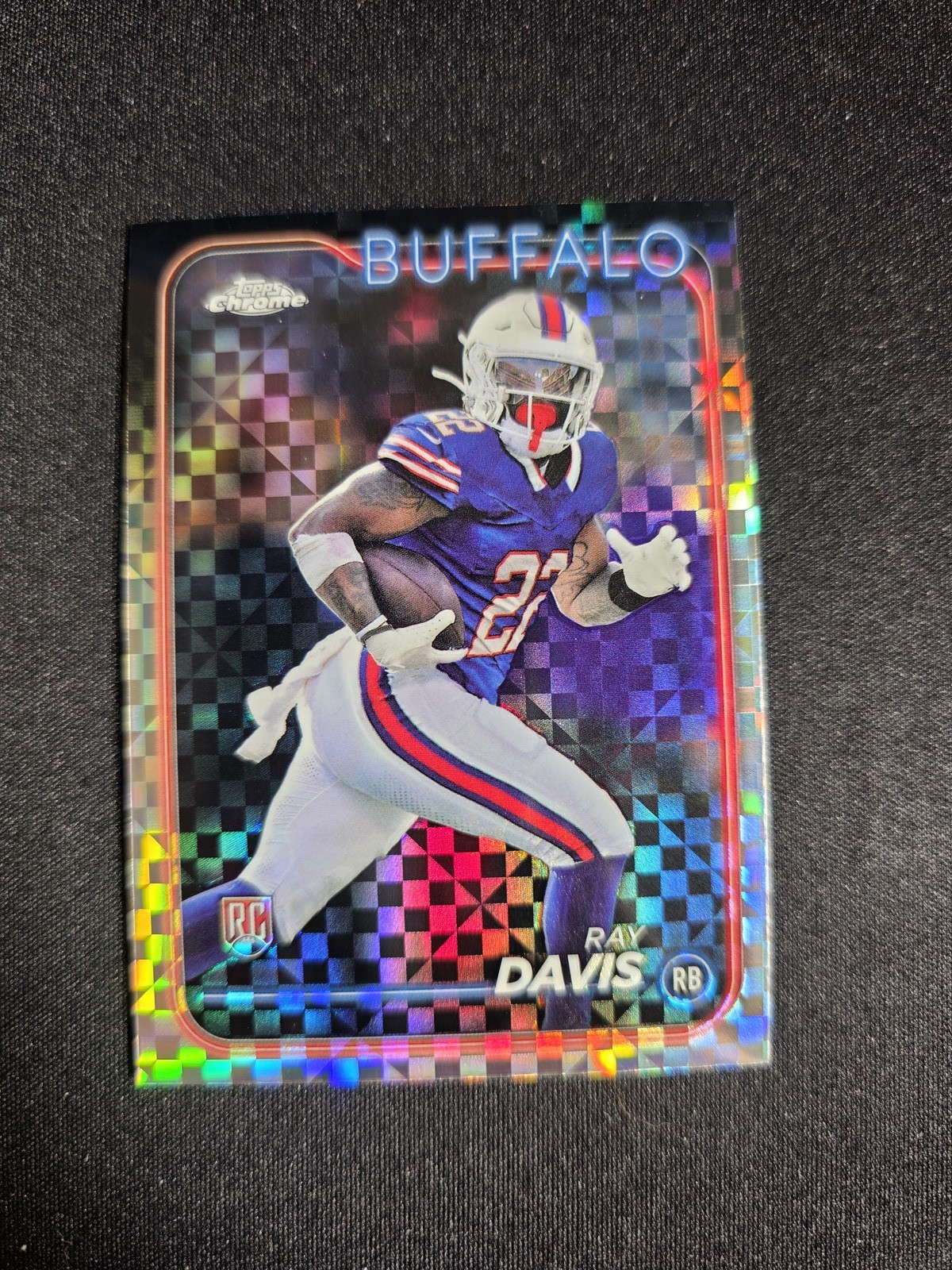 2024 Topps Chrome Topps Ray Davis #253 X-Fractor RC Bills