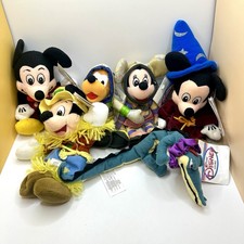 Disney Store Plush Lot 6 Mickey x3 Sorcerer Minnie Pluto Ben Ali Gator