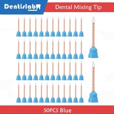 Pack of 50 Dental Mixing Tips 10:1 Ratio Blue/Orange Temporary Crown  Bridge US