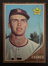 1962 Topps #194 Dean Chance RC Rookie Card Los Angeles Angels. rookie card picture