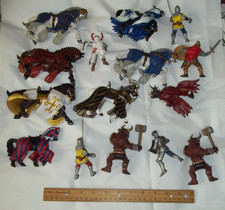 Lot of 15 Papo Knight Horse Medieval Fantasy Figures Toy