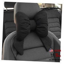 Cute Bow Car Headrest Pillowcomfortable Breathable Car Neck Pillows Black