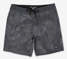 Pelagic Cortez Board Shorts Black Gray Men's Size 32