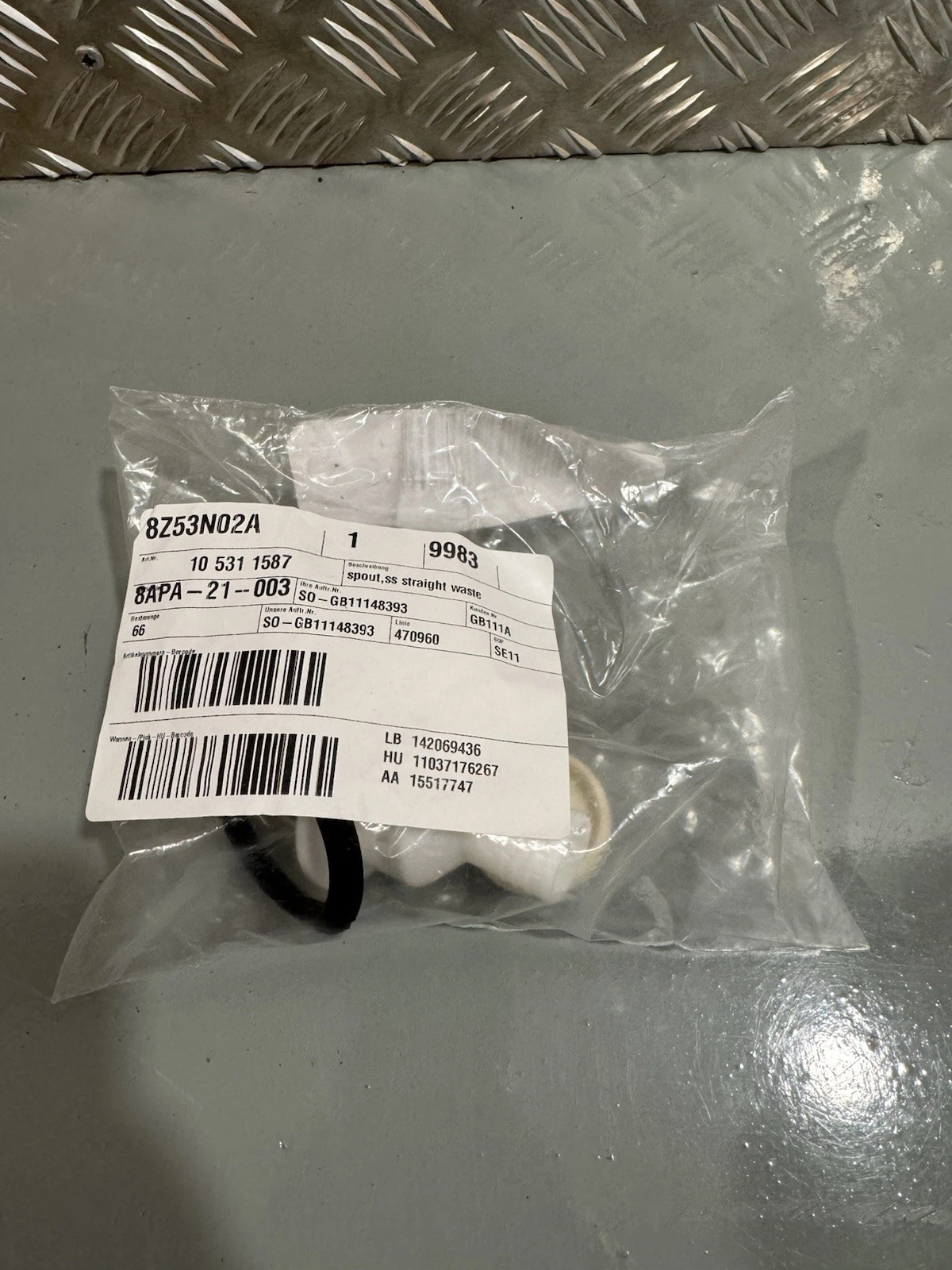 Dometic Spout SS Straight Waste 20mm 105311587 Brand New