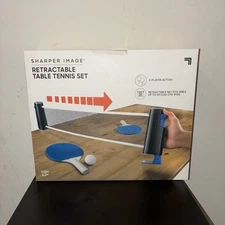 Sharper Image Retractable Table Tennis Set New FREE SHIPPING 