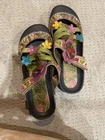 Elite by Corky’s Sandals Size 8 Multicolor Leather Slip-On Clog