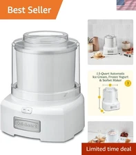 Ice Cream Maker Machine - Double Insulated, Easy-Lock for Mess-Free Use