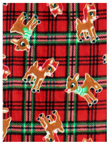 Adult Rudolph the Red Nose Reindeer Family Christmas 2 pc Fleece Pajamas Size XL - Picture 3 of 6