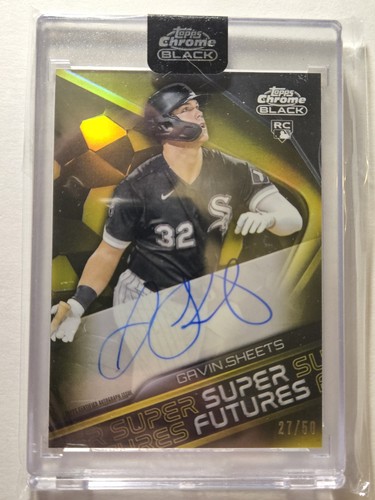 Gavin Sheets 2022 Topps Chrome Black RC Super Futures Autograph Gold 22/50