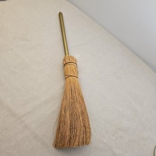 31" Decorative Straw Whisk Broom with Wooden Handle Hanging Loop Rustic...