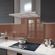 Glass Splashbacks Chocolate Brown and Glass Upstands - Made By Premier Range