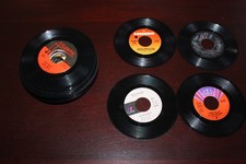vintage mixed lot of 50 count 45rpm records 60's 70' soul R B used lot 6