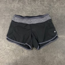 Lululemon Speed Up Shorts Womens Size 4 Lined Running Black Performance