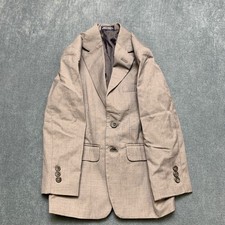 Vintage Nautica Blazer Jacket Boys 8 Gray Single Breasted Formal Business Wear